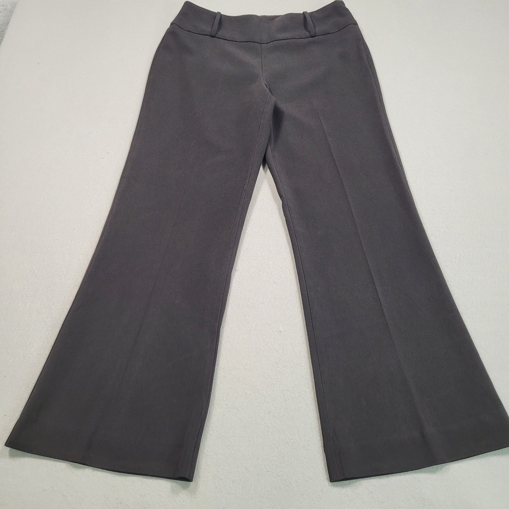 White House Black Market Womens Size 8 Gray Wide Leg Dress Pants Career Trousers
